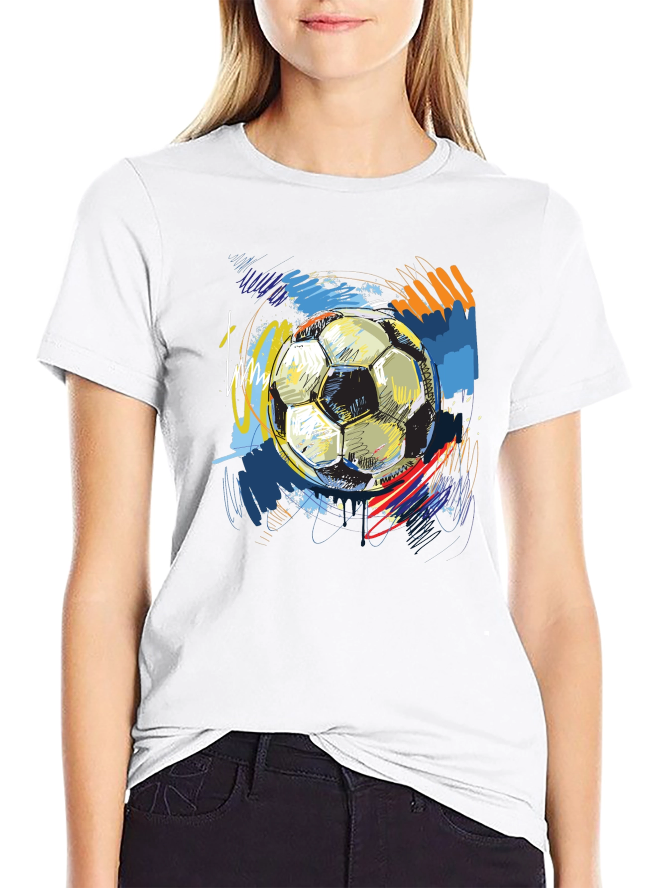 Soccer Ball Art T-Shirt - Unique Graphic Tee