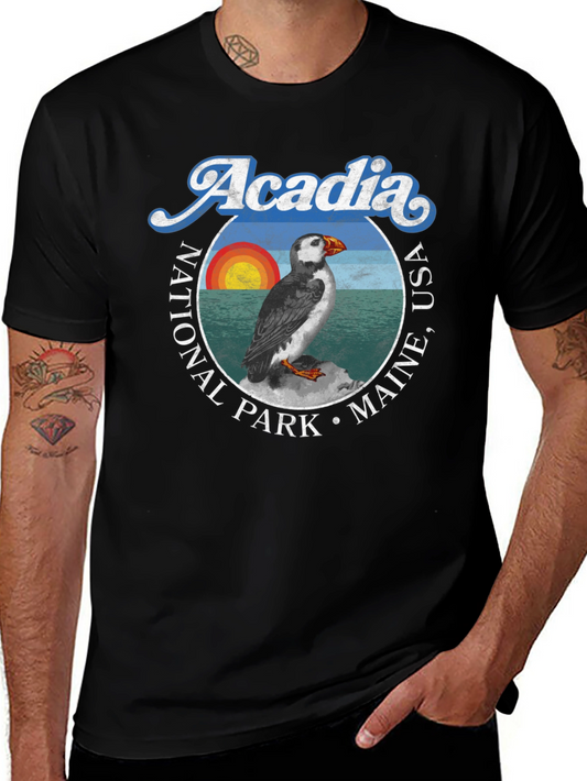 Acadia National Park T-Shirt Maine USA Puffin