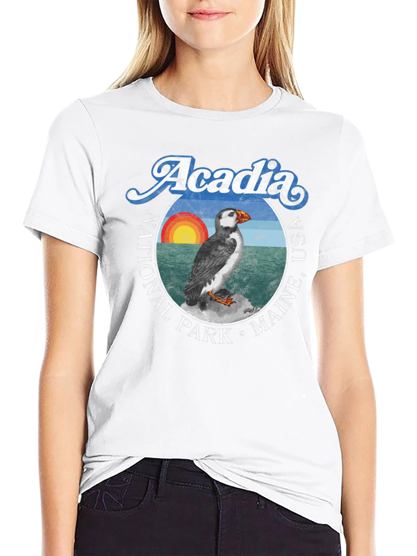 Acadia National Park T-Shirt Maine USA Puffin
