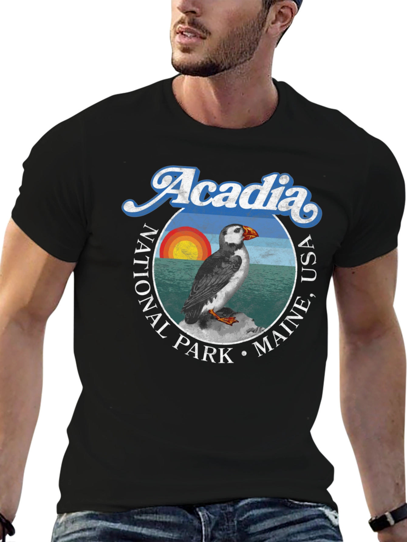 Acadia National Park T-Shirt Maine USA Puffin