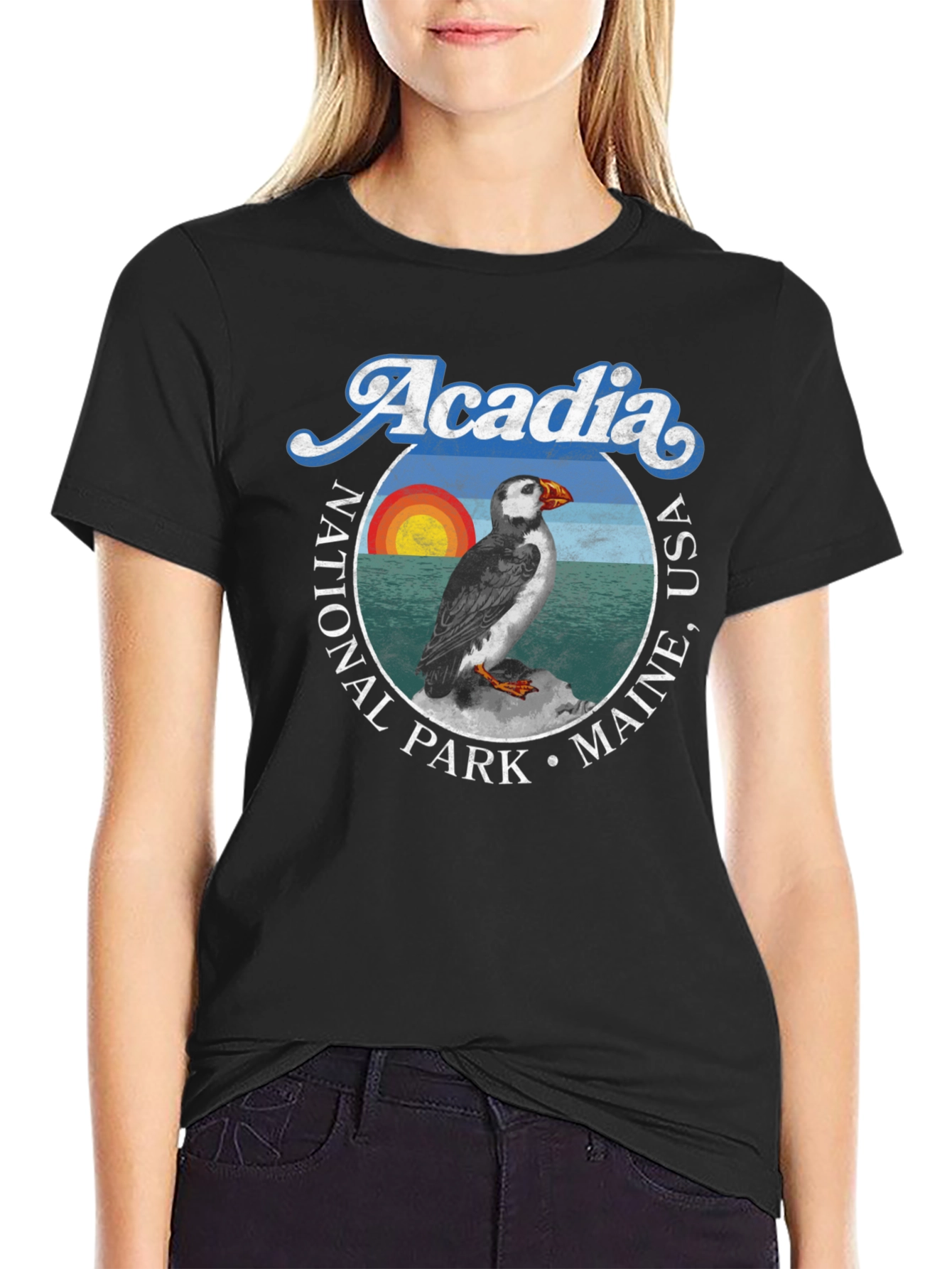 Acadia National Park T-Shirt Maine USA Puffin
