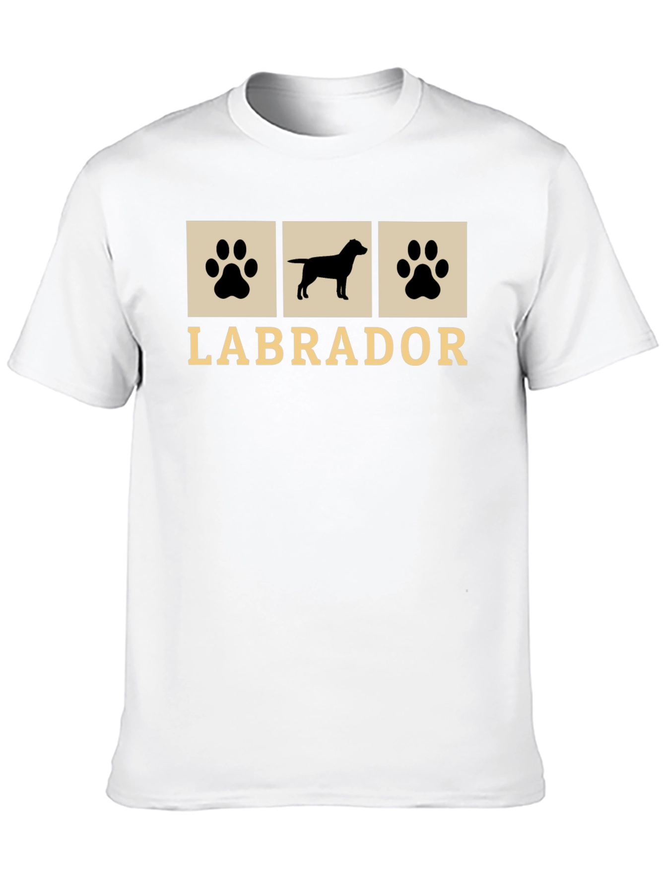 Labrador Dog Paw Print Graphic T-Shirt
