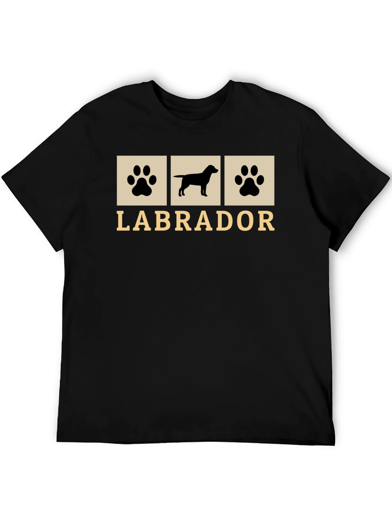 Labrador Dog Paw Print Graphic T-Shirt