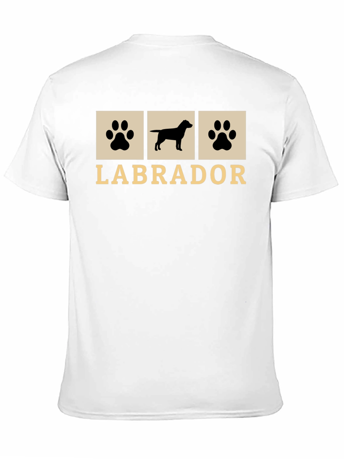 Labrador Dog Paw Print Graphic T-Shirt