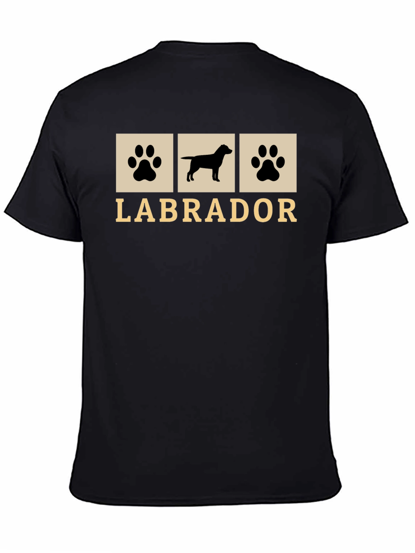 Labrador Dog Paw Print Graphic T-Shirt