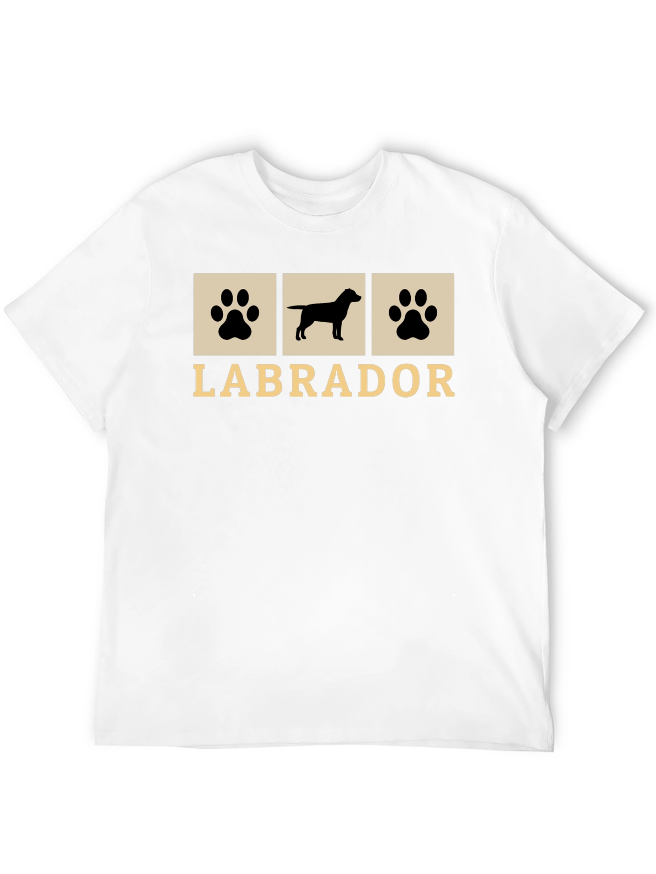 Labrador Dog Paw Print Graphic T-Shirt