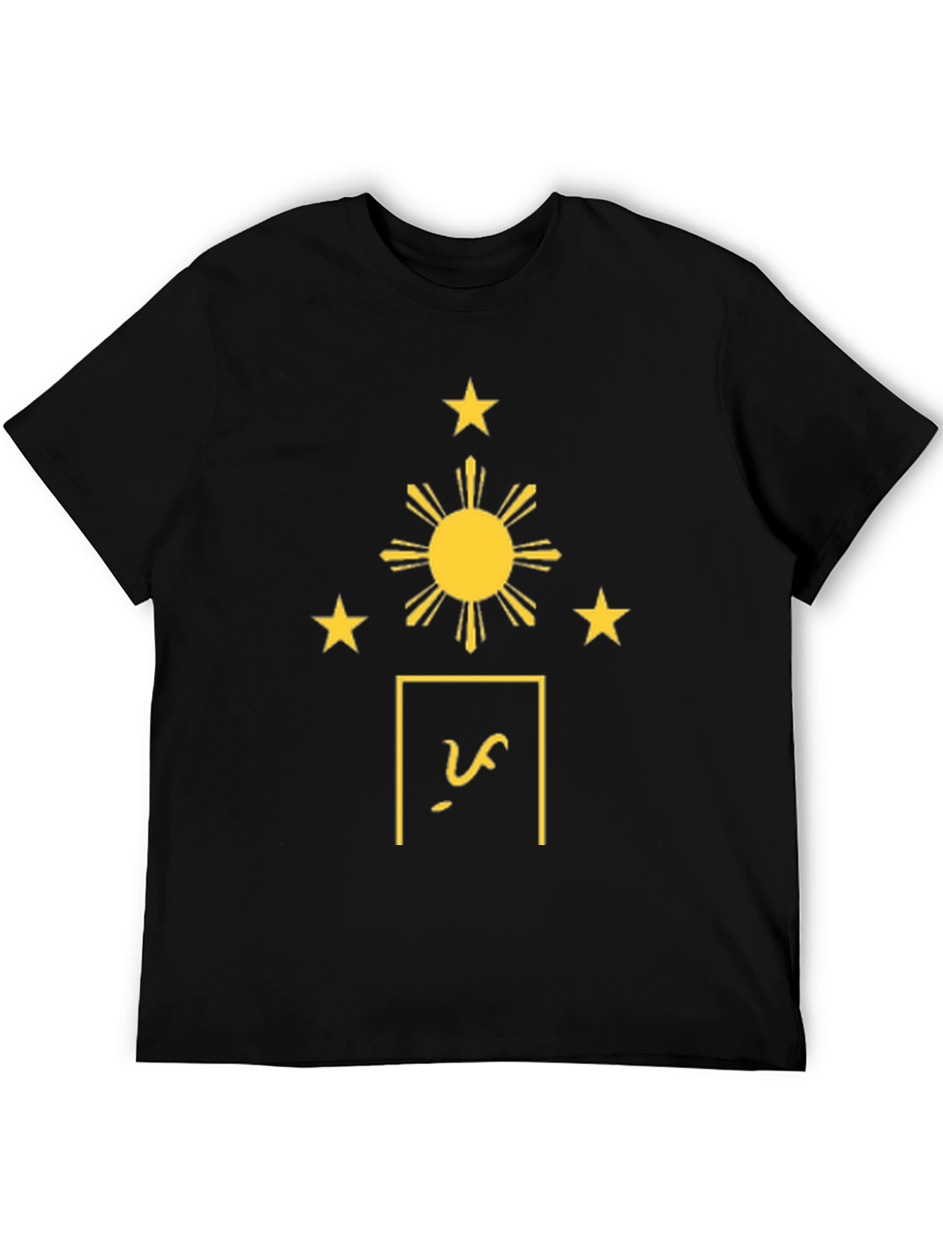 Philippines Flag Inspired Black T-Shirt