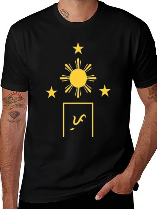Philippines Flag Inspired Black T-Shirt