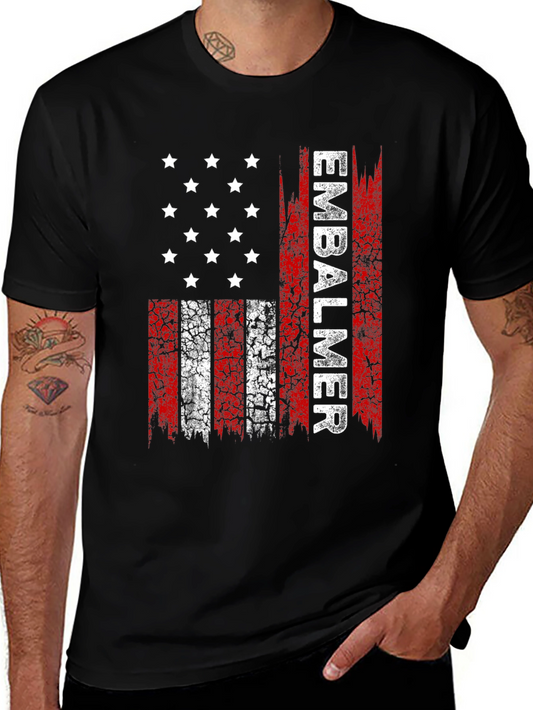 Embalmer American Flag Graphic Tee
