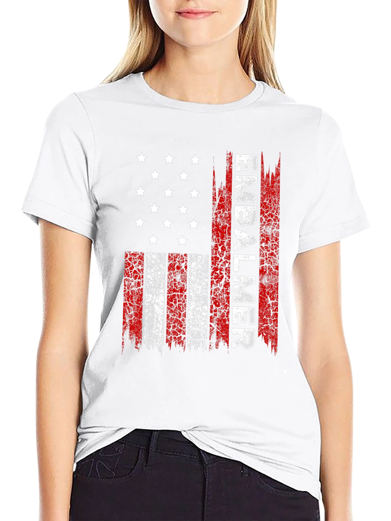 Embalmer American Flag Graphic Tee