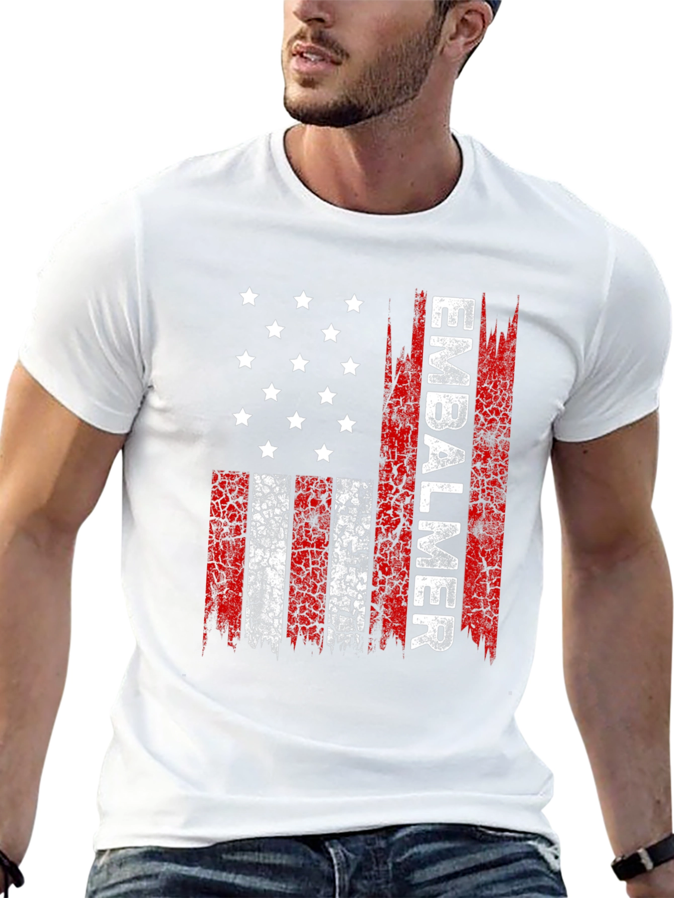 Embalmer American Flag Graphic Tee