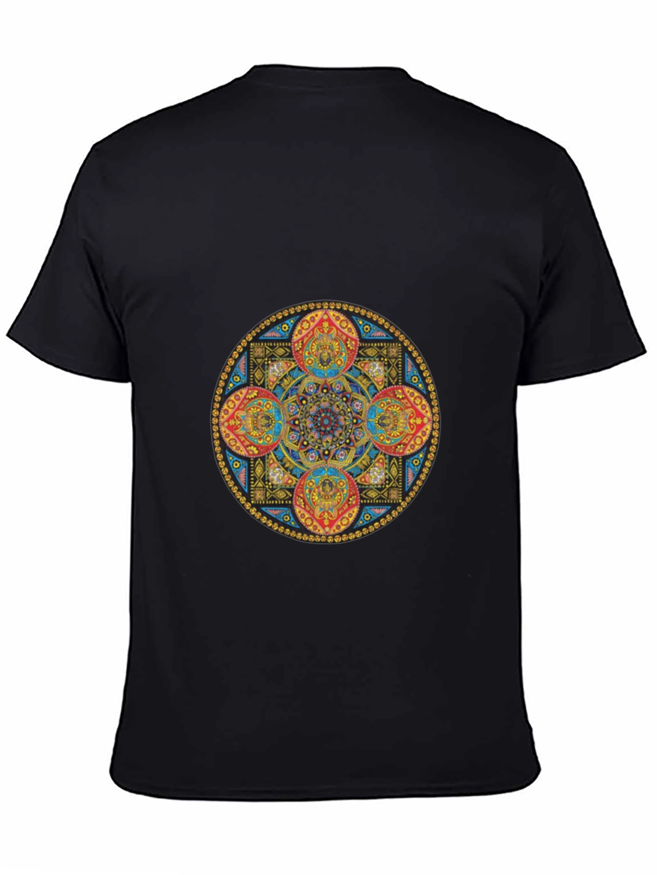 Mandala Art Graphic Black T-Shirt
