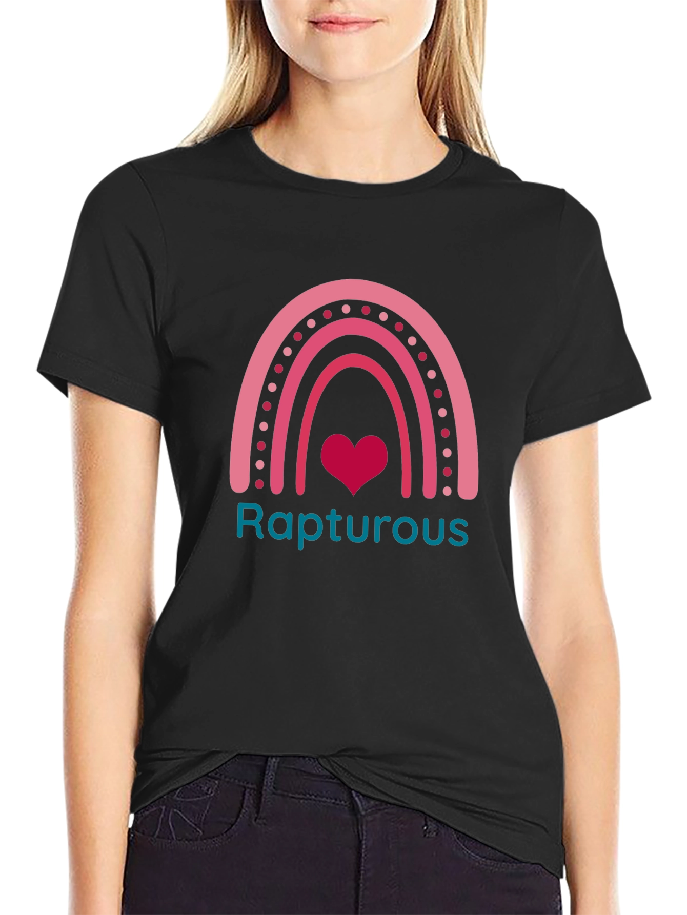 Rapturous Rainbow Heart Graphic Tee
