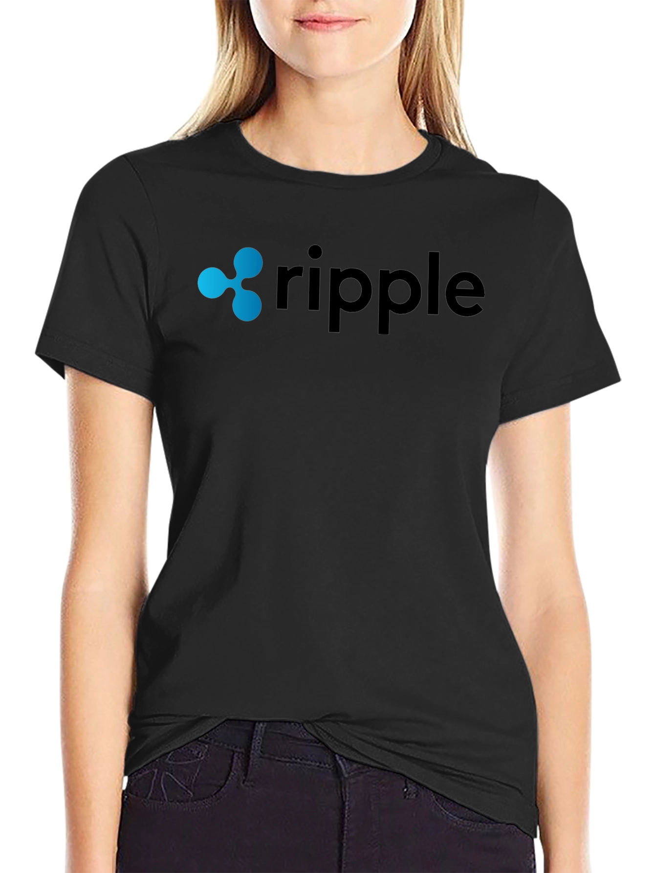 Ripple Crypto Black T-Shirt for Men