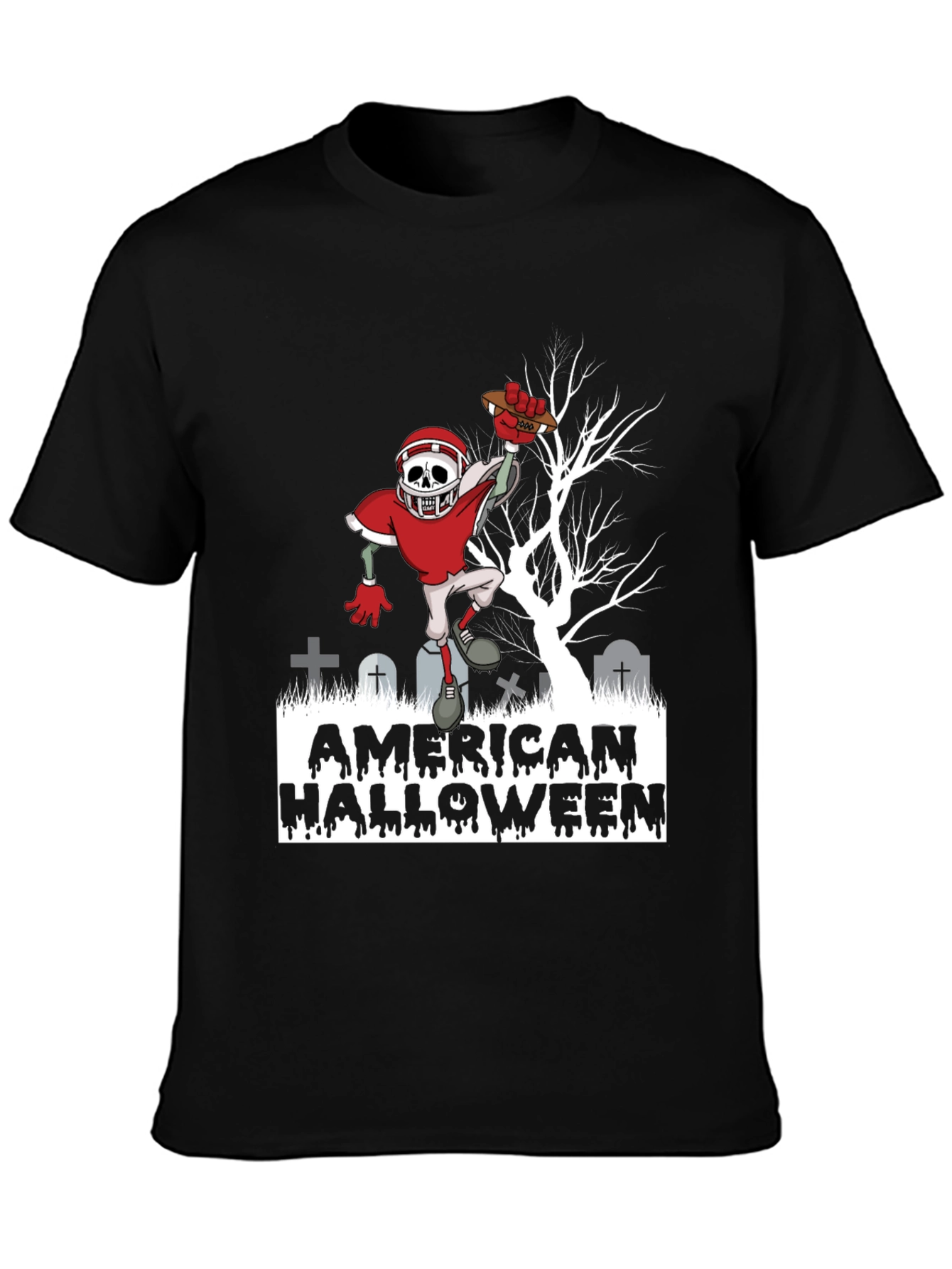 American Halloween Football Zombie T-Shirt