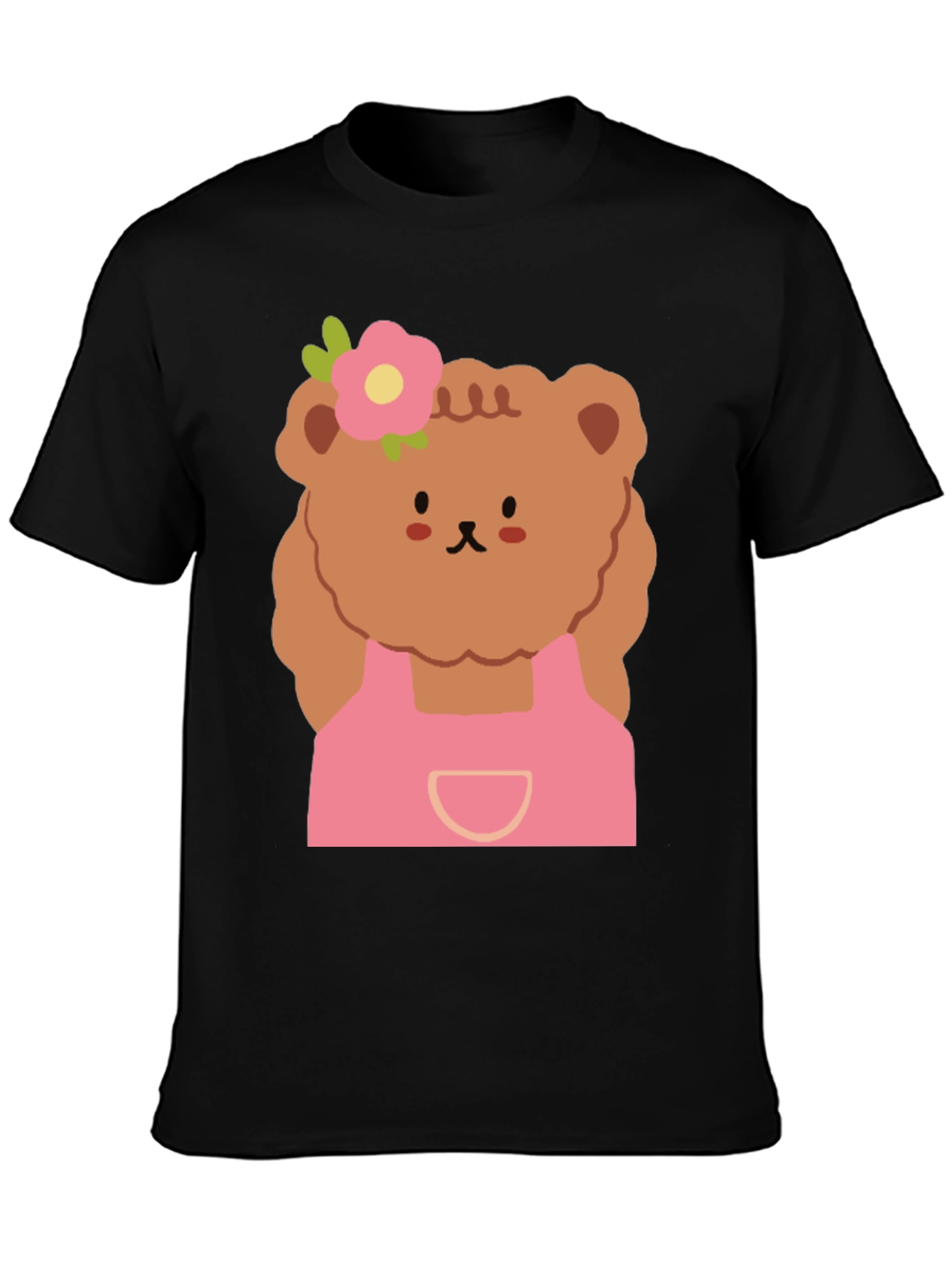 Cute Bear Graphic Tee - Black T-Shirt