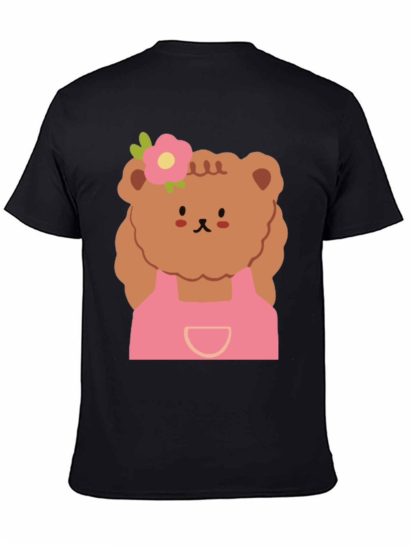 Cute Bear Graphic Tee - Black T-Shirt