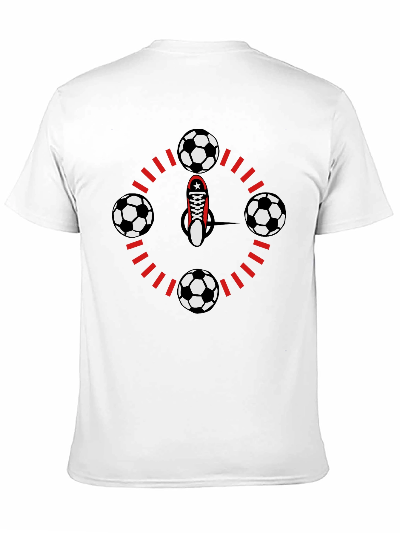 Soccer Time T-Shirt - Red & Black Graphic Tee