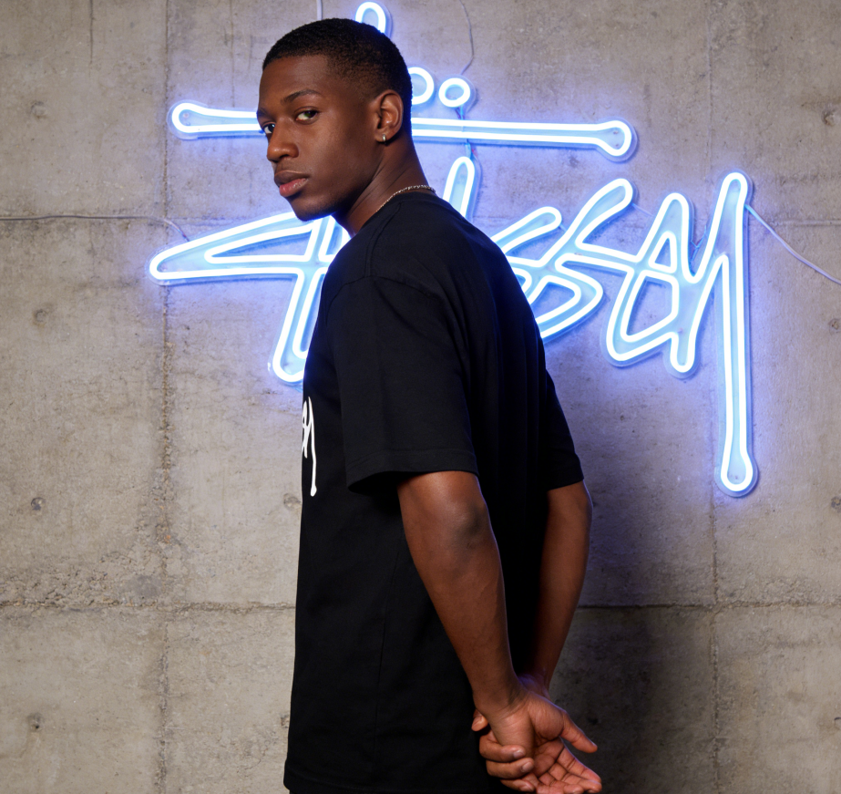 100% Cotton Oversized Stüssy-Inspired Graphic T-Shirt (Black & White)