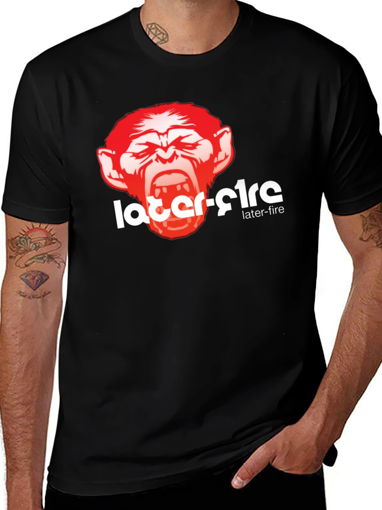Later-Fire Graphic Tee - Bold Monkey Design