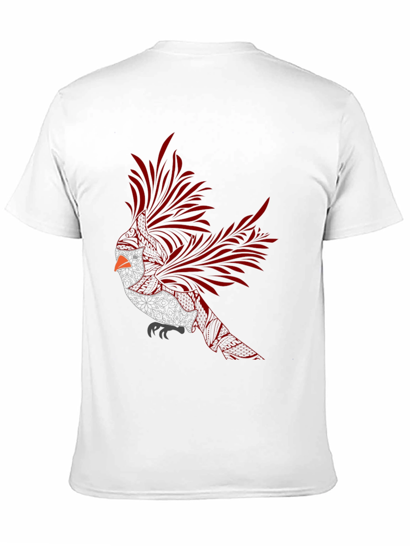 Cardinal Bird Graphic Tee - Stylish Mens Black T-Shirt