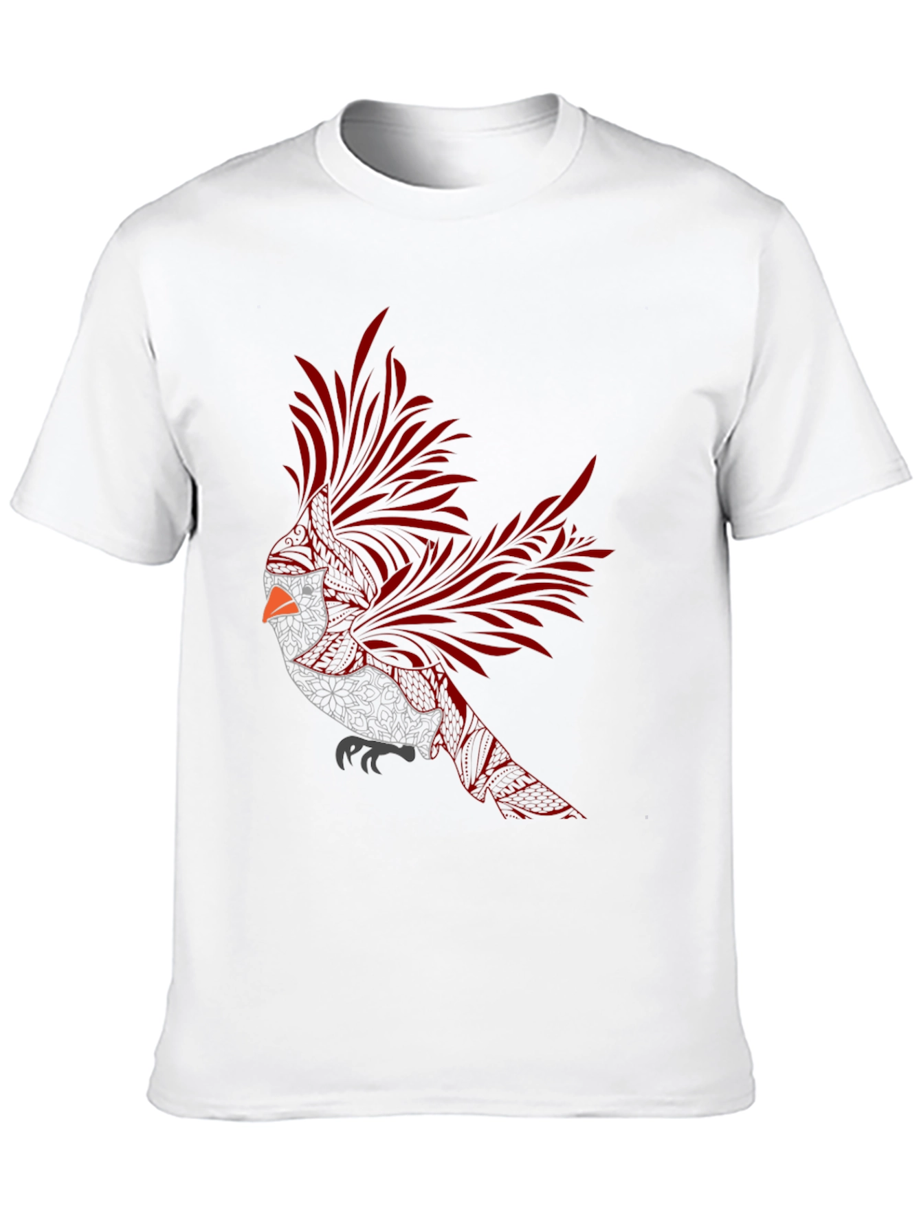 Cardinal Bird Graphic Tee - Stylish Mens Black T-Shirt