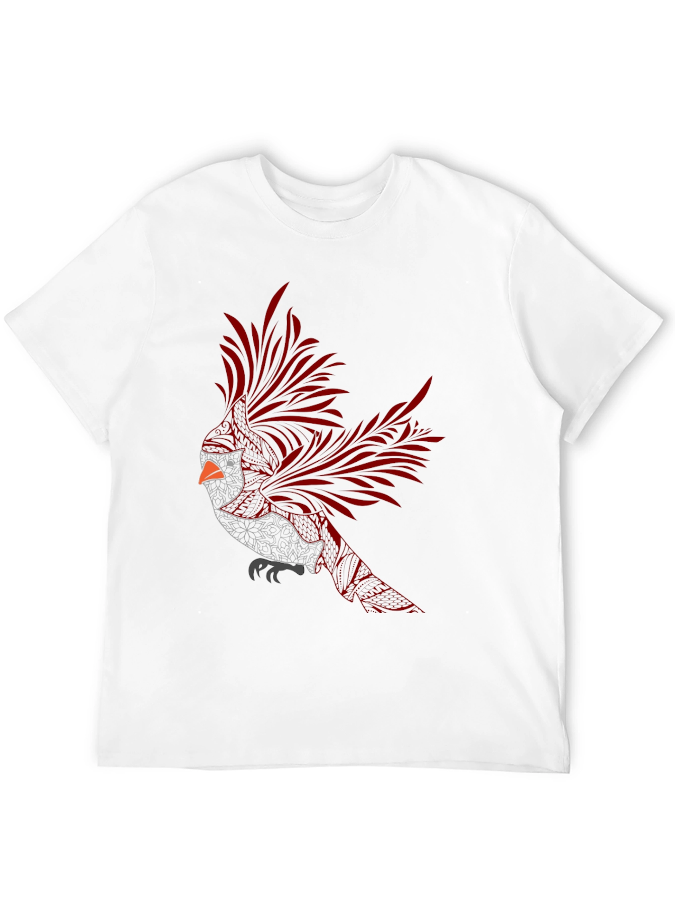 Cardinal Bird Graphic Tee - Stylish Mens Black T-Shirt