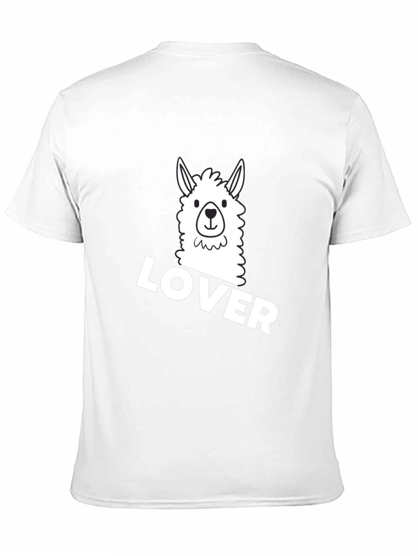 Llama Lover Graphic Tee - Black Cotton T-Shirt