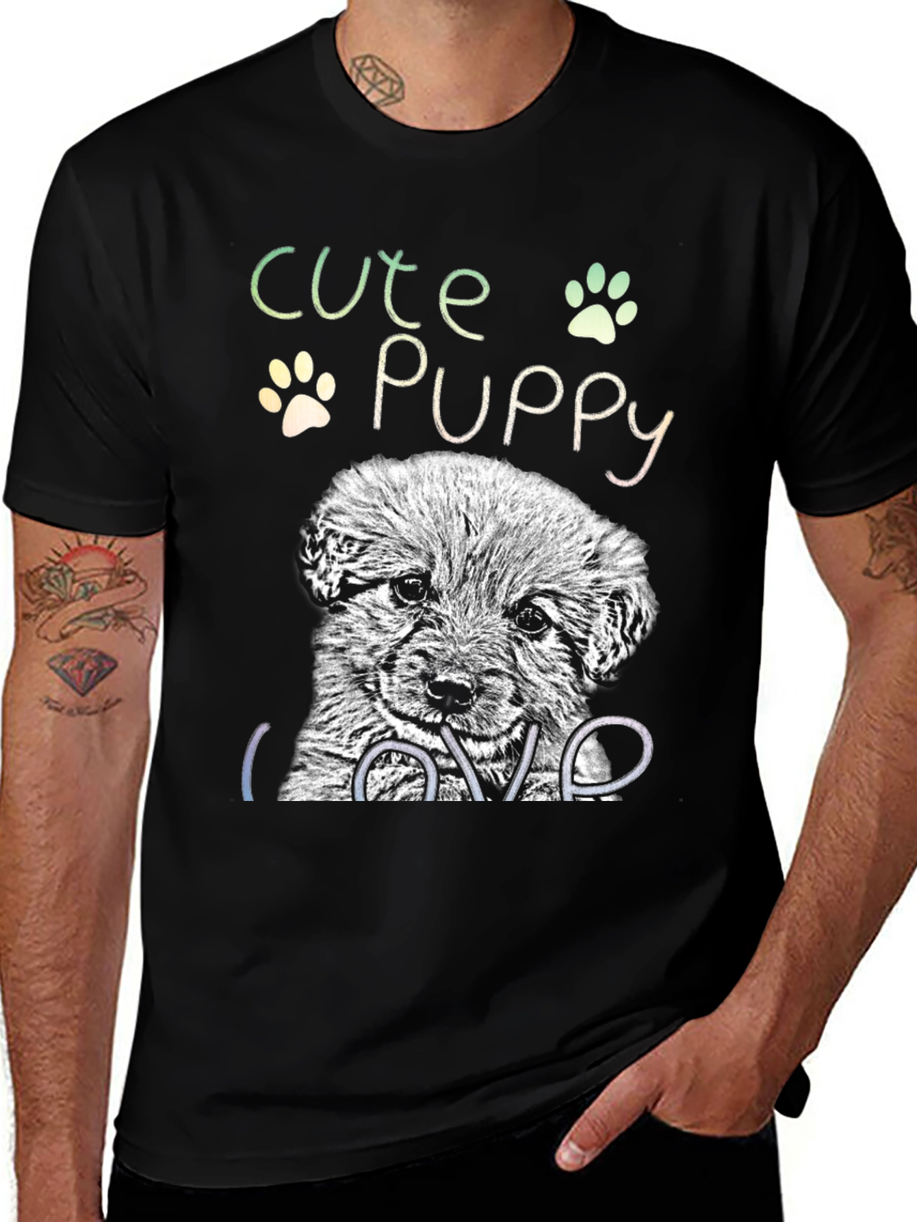 Cute Puppy Graphic T-Shirt - Dog Lover Tee