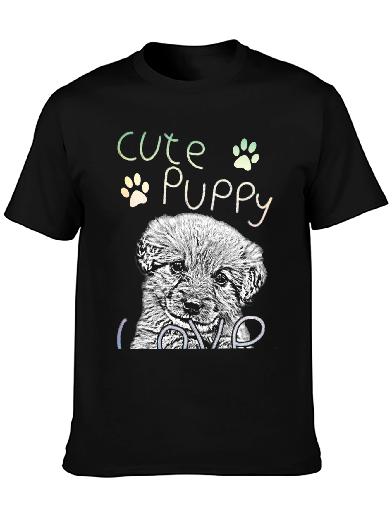 Cute Puppy Graphic T-Shirt - Dog Lover Tee
