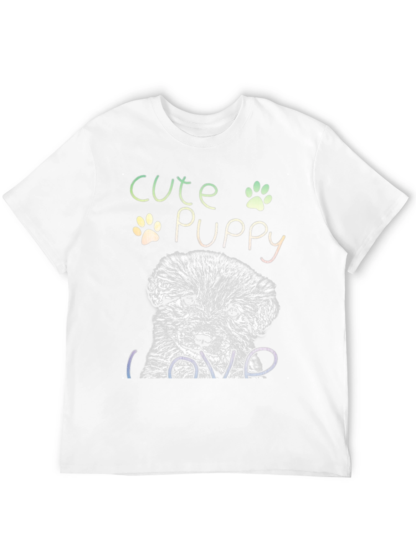 Cute Puppy Graphic T-Shirt - Dog Lover Tee