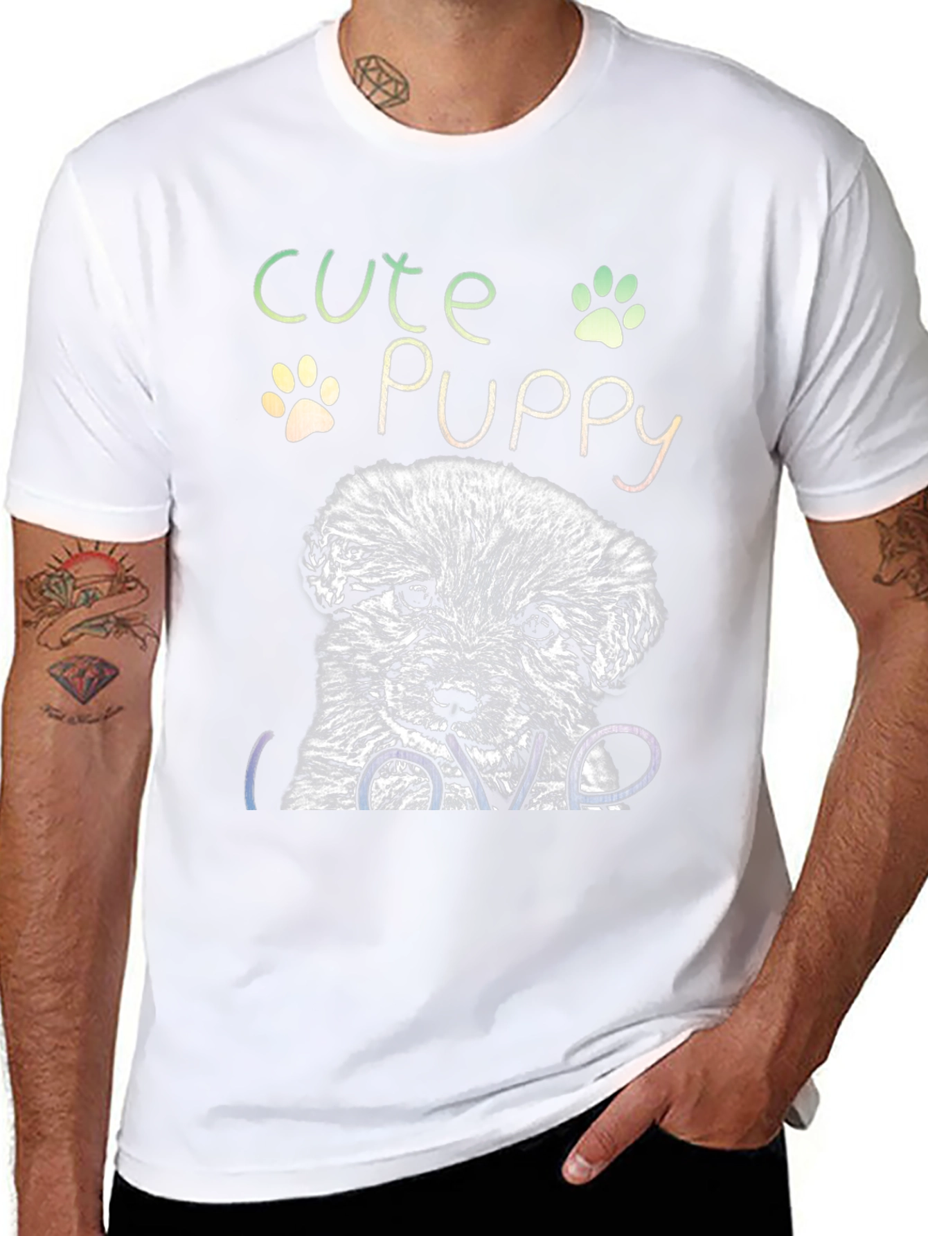 Cute Puppy Graphic T-Shirt - Dog Lover Tee
