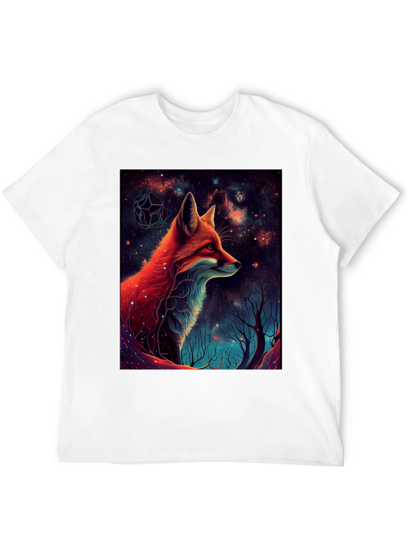 Cosmic Fox Graphic Tee - Mens Black T-Shirt