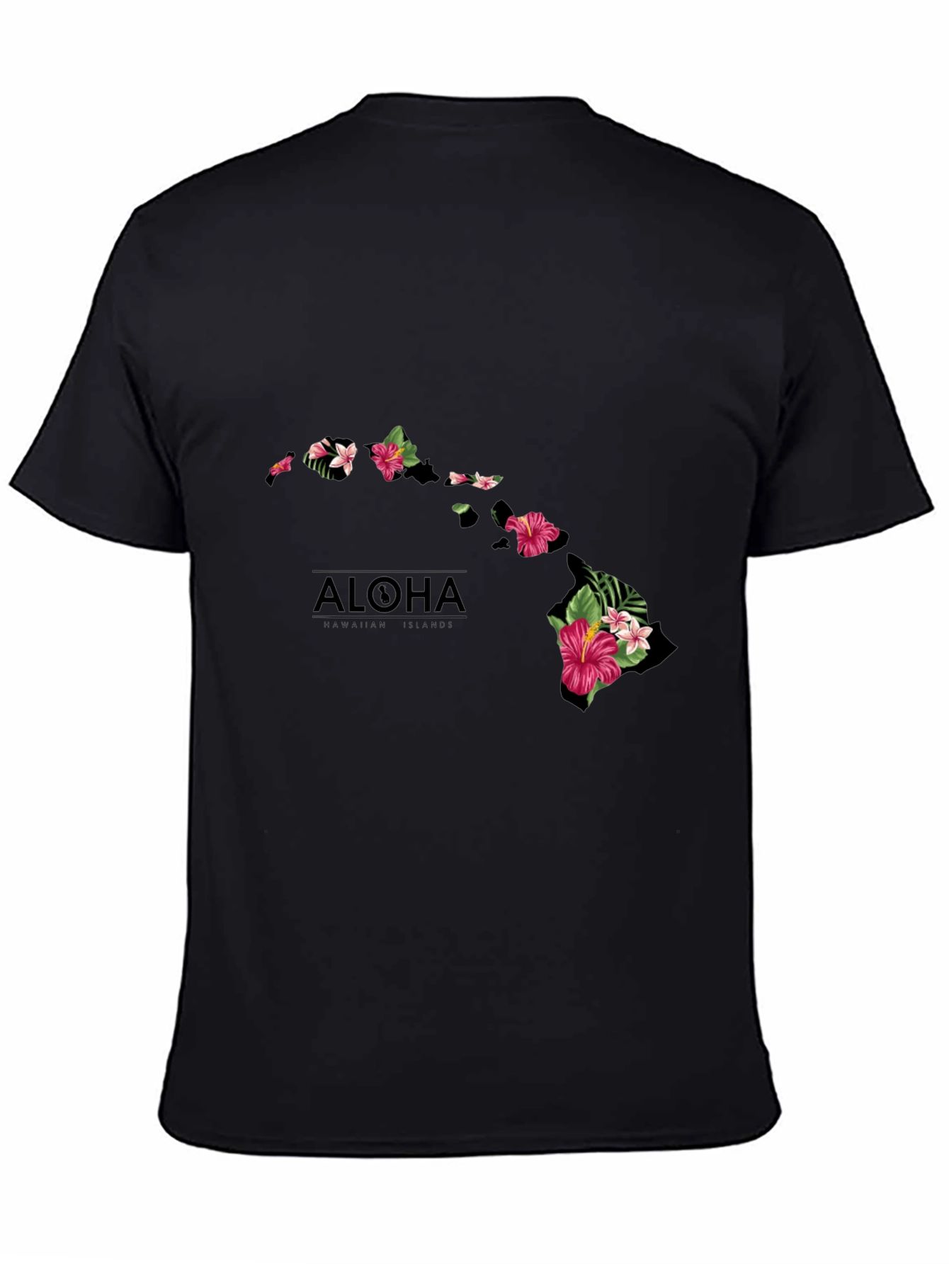 Aloha Hawaiian Islands Map T-Shirt
