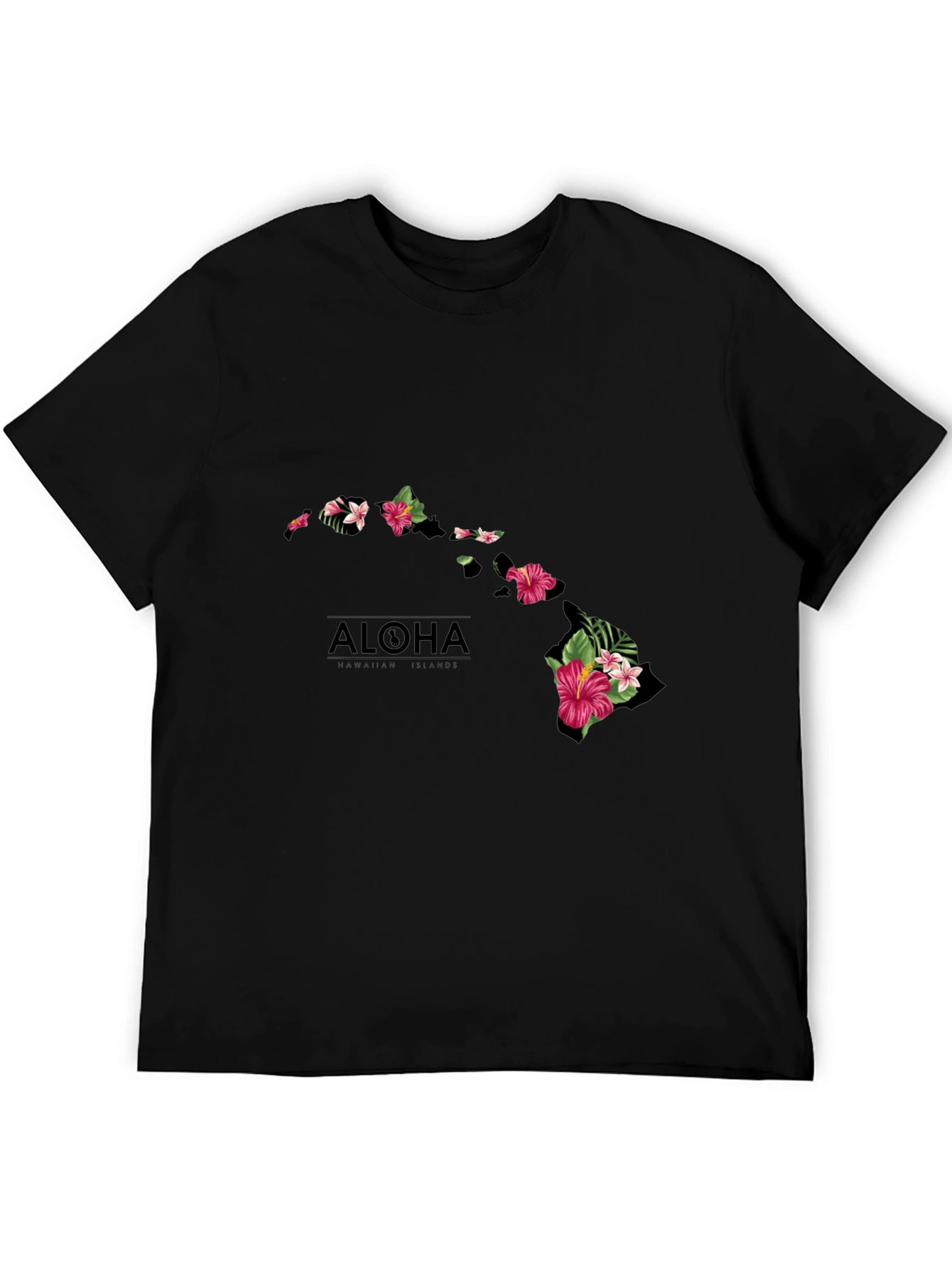 Aloha Hawaiian Islands Map T-Shirt