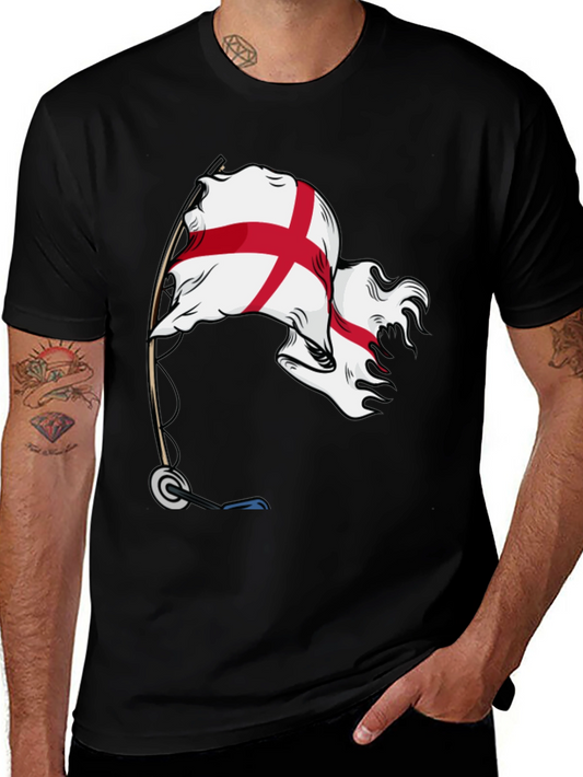 England Flag Graphic Black T-Shirt