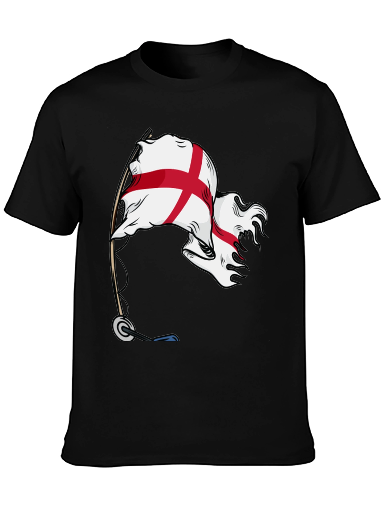 England Flag Graphic Black T-Shirt