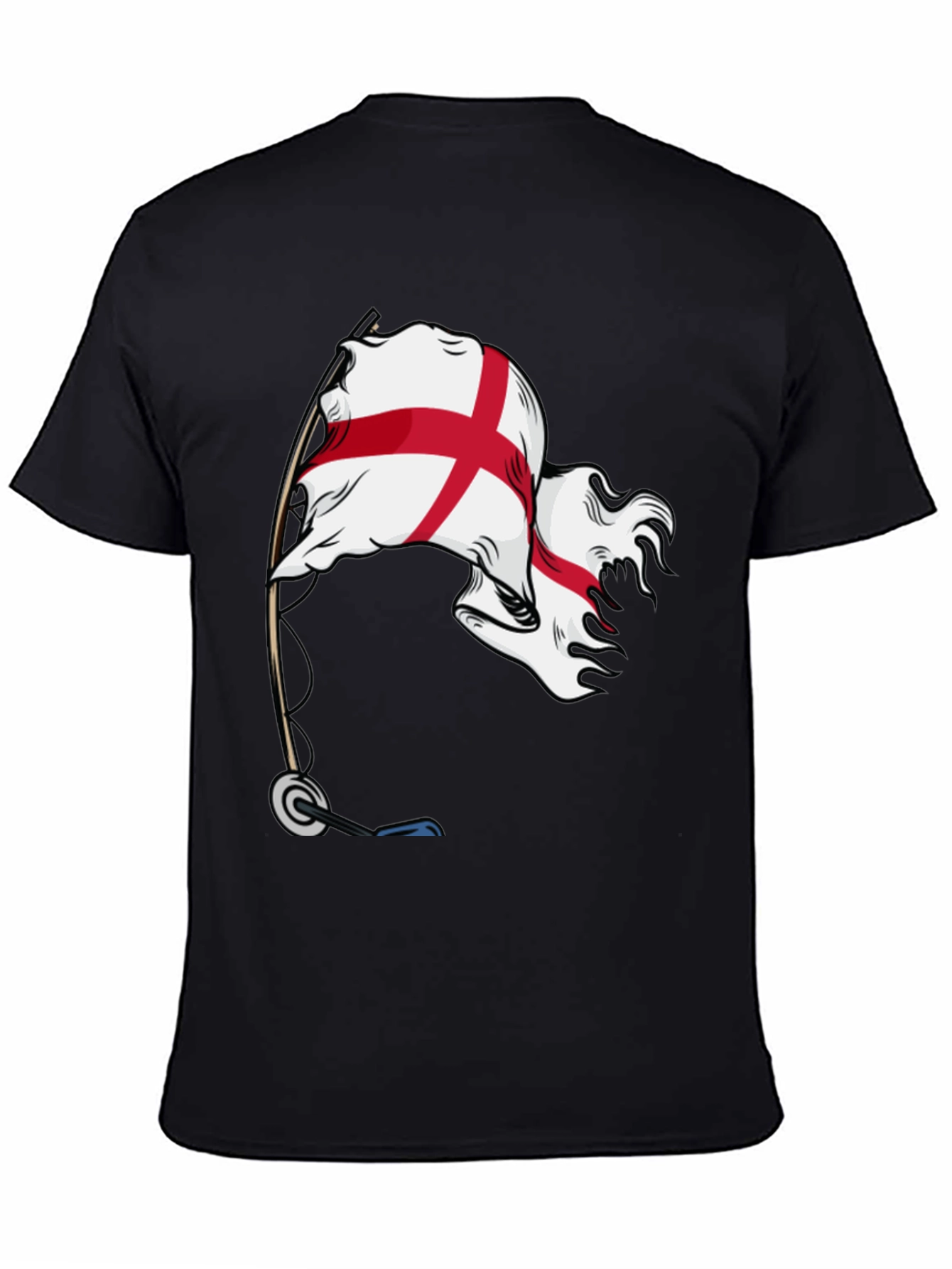England Flag Graphic Black T-Shirt