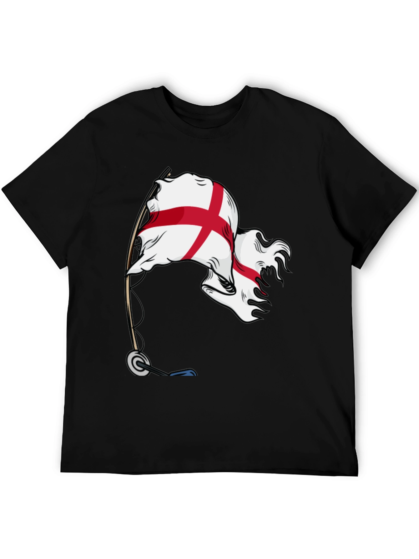 England Flag Graphic Black T-Shirt