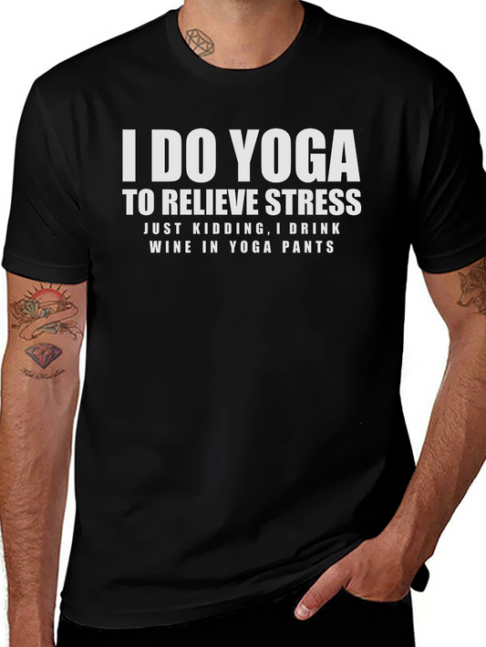 Yoga Wine T-Shirt Funny Workout Tee