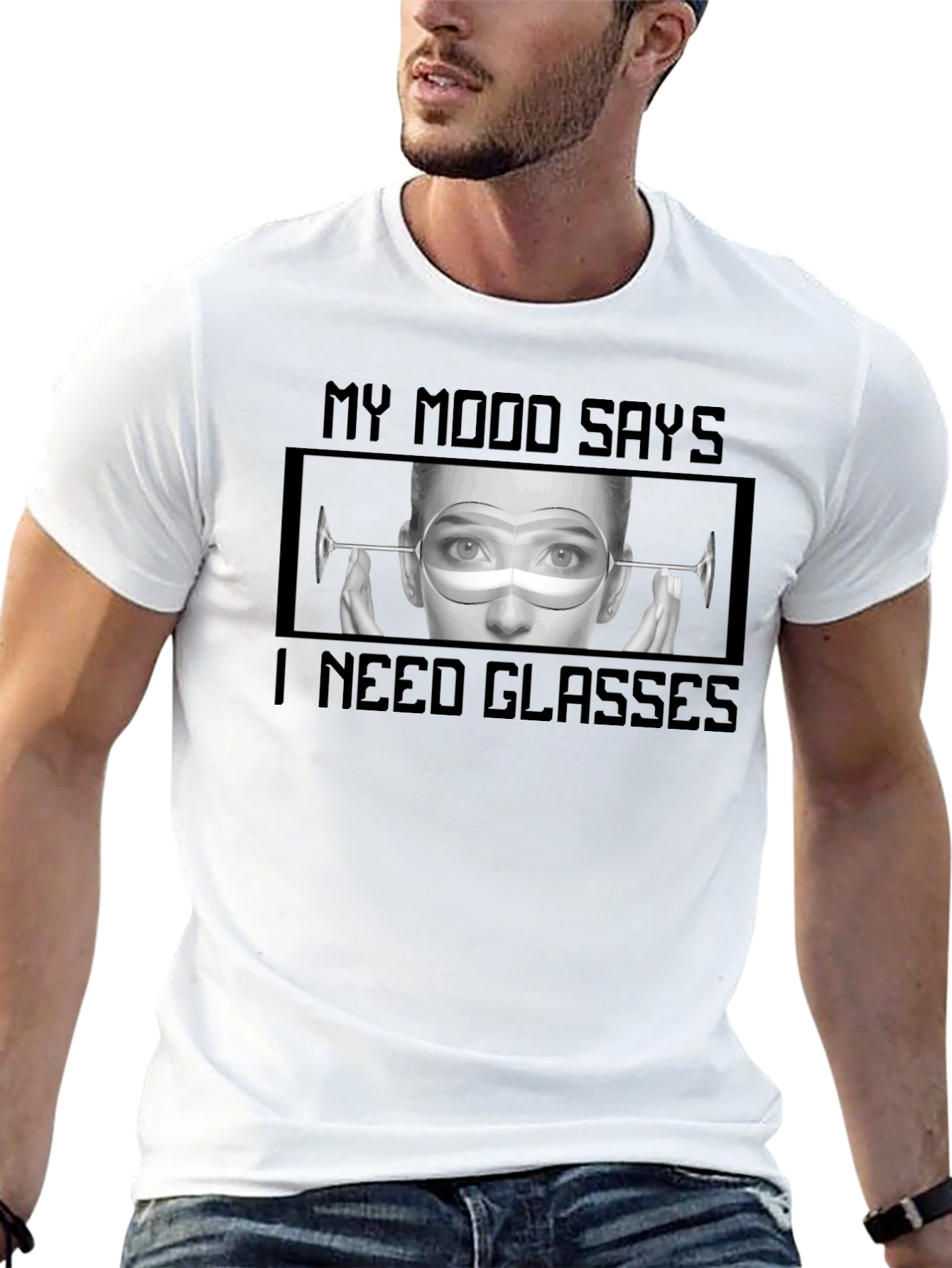 My Mood Says I Need Glasses Graphic Tee