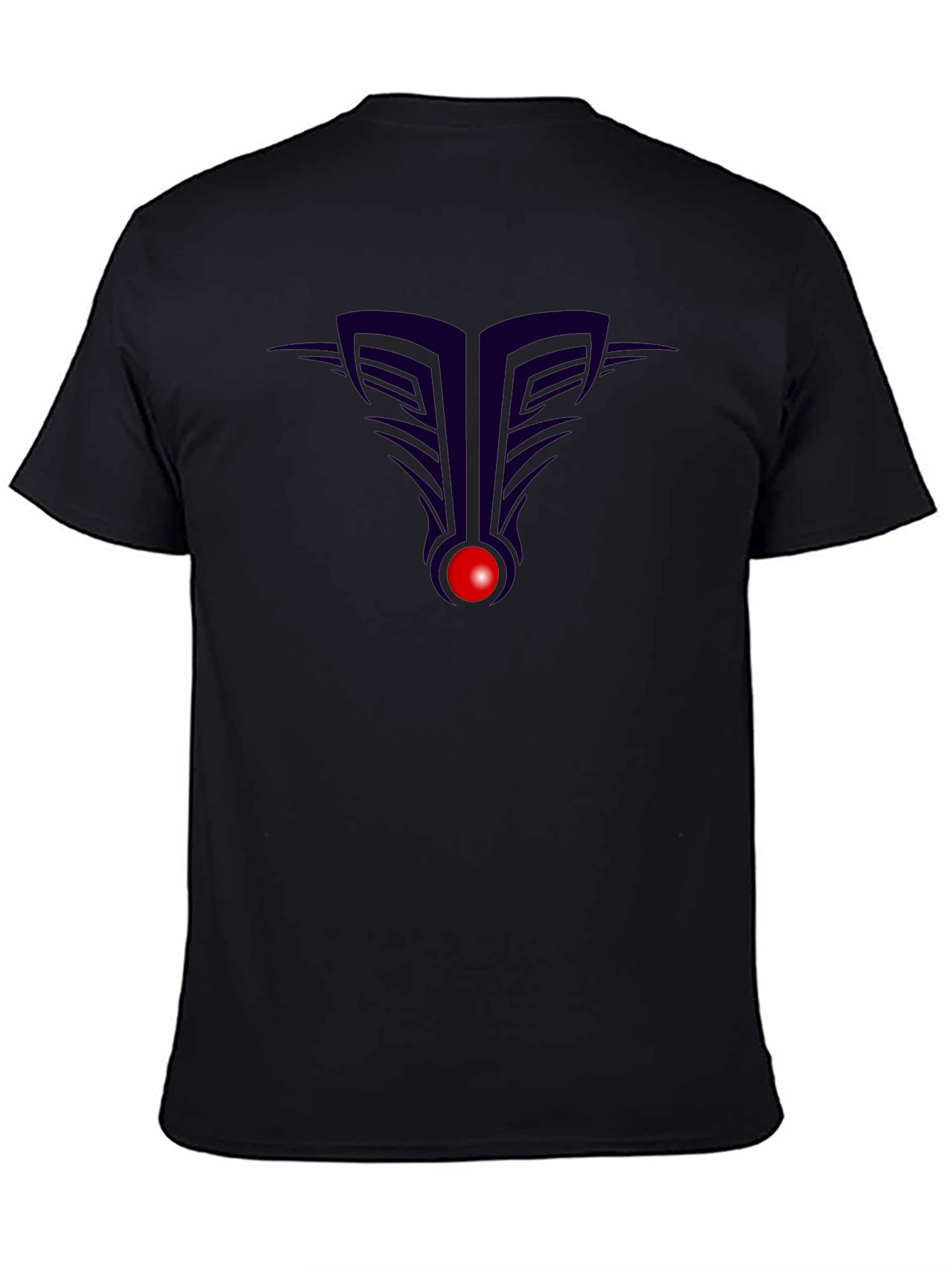Black T-Shirt with Abstract Graphic Design