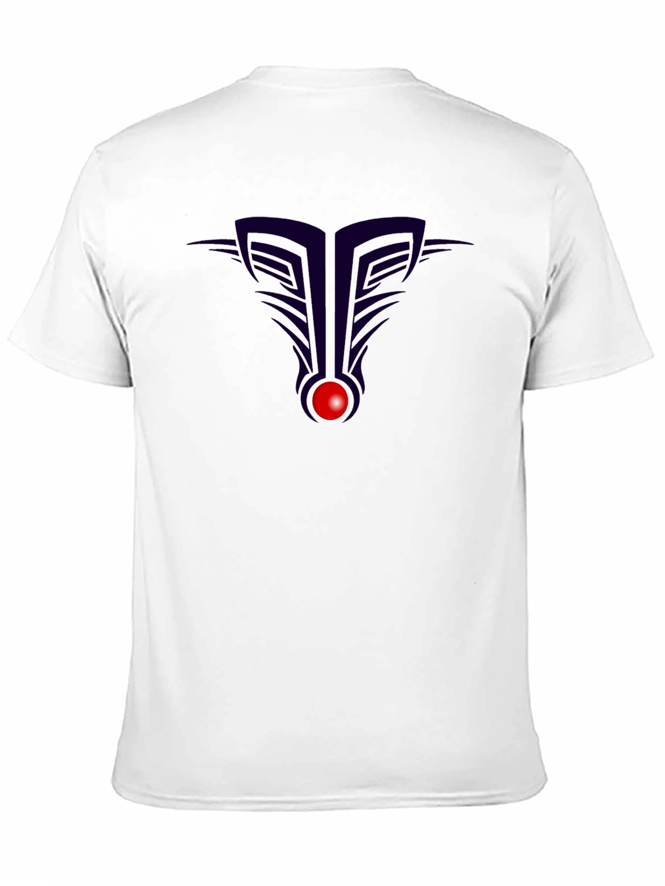 Black T-Shirt with Abstract Graphic Design