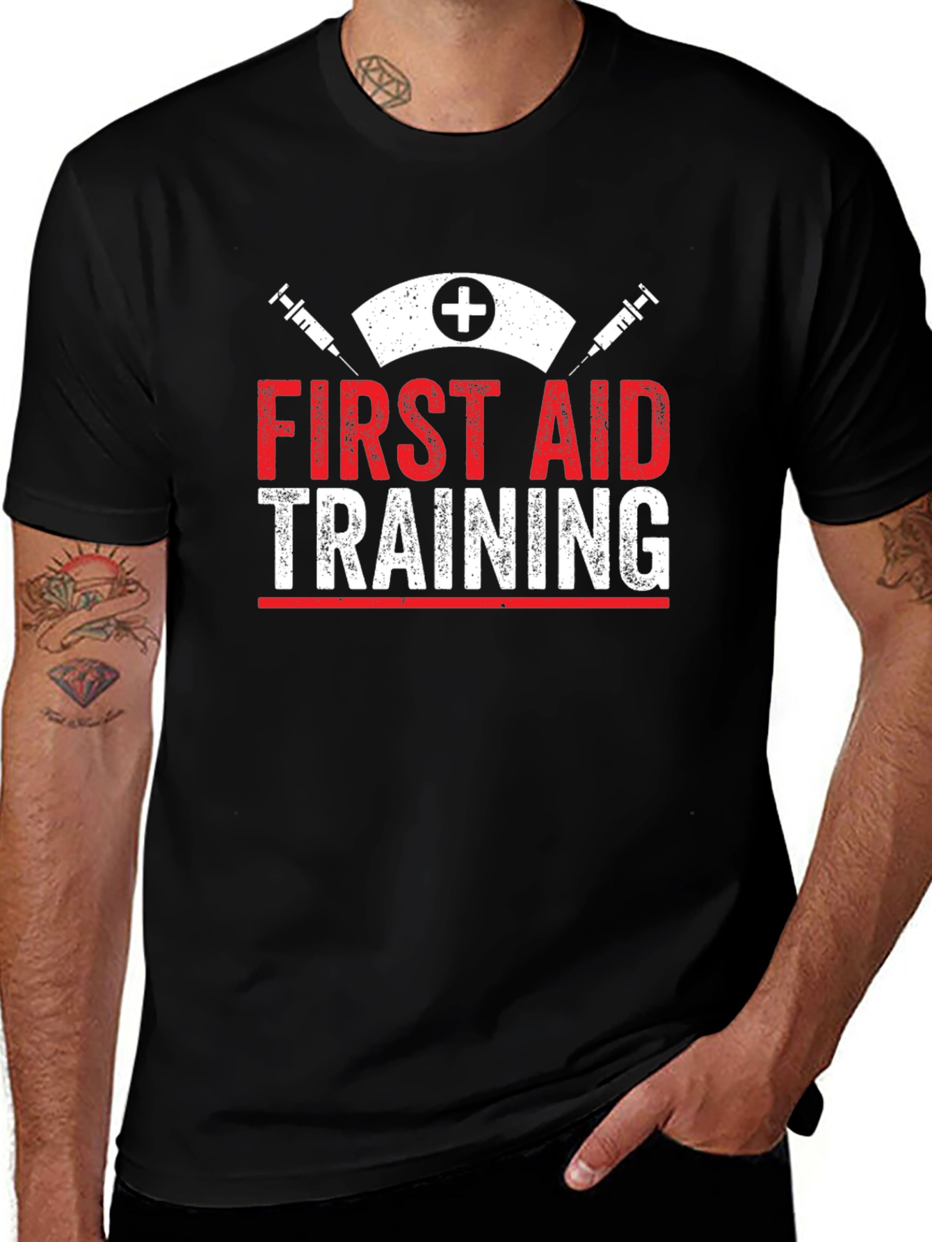 First Aid Training Black T-Shirt