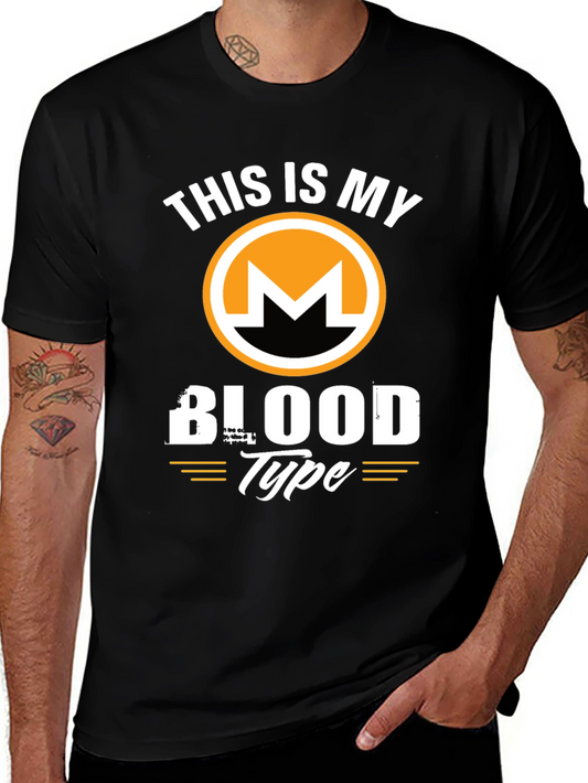 Monero Blood Type T-Shirt - Crypto Enthusiast Tee