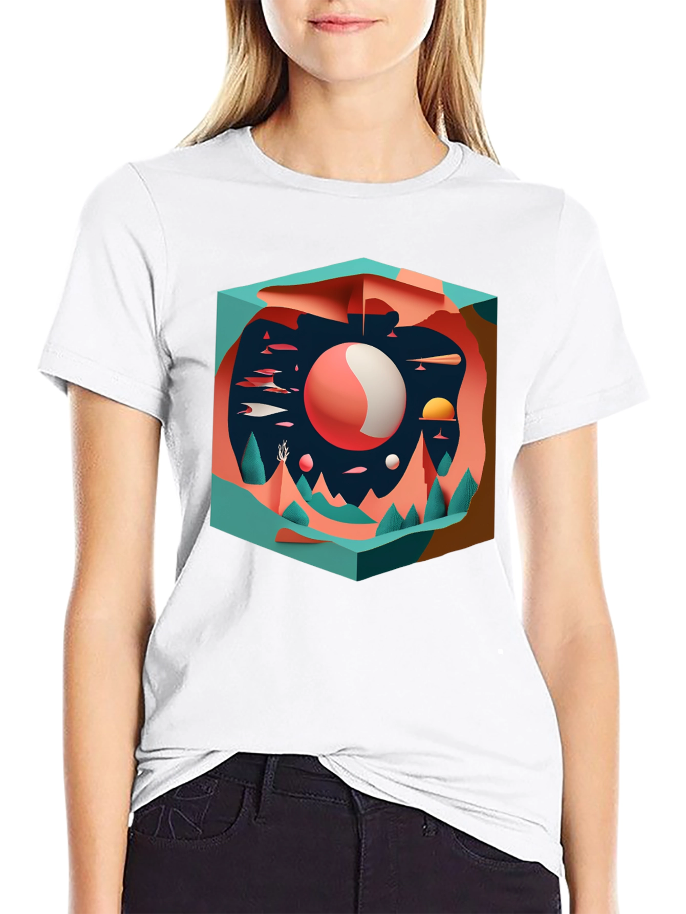 Abstract Landscape Graphic Tee