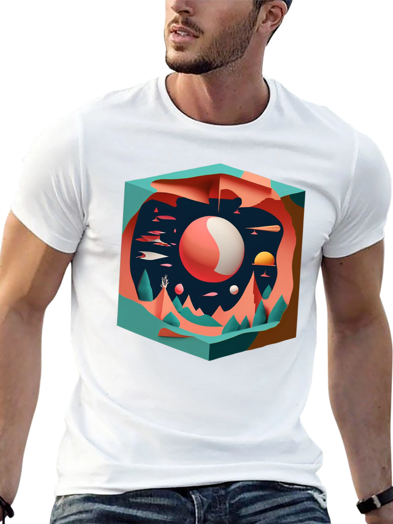 Abstract Landscape Graphic Tee