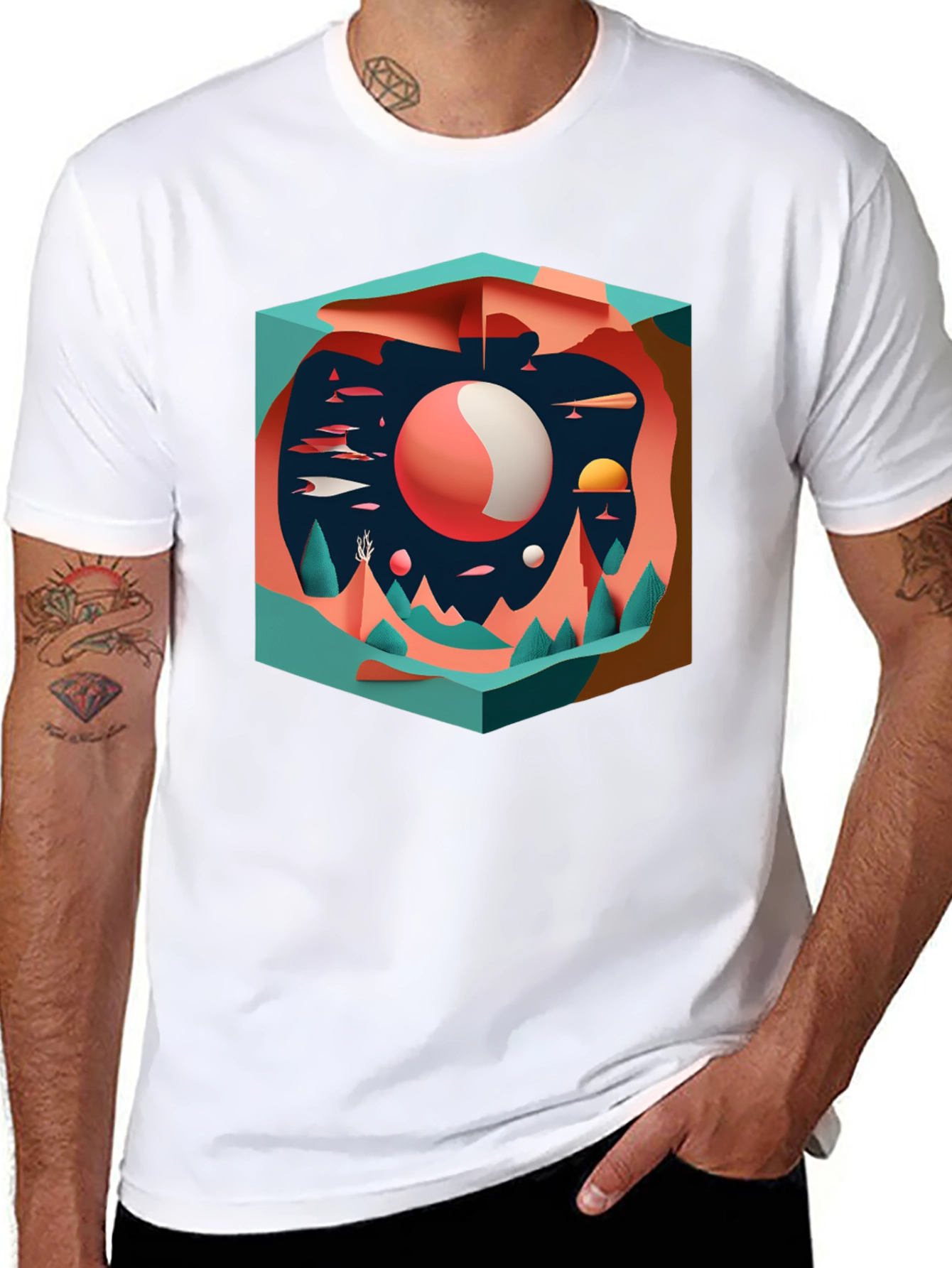 Abstract Landscape Graphic Tee