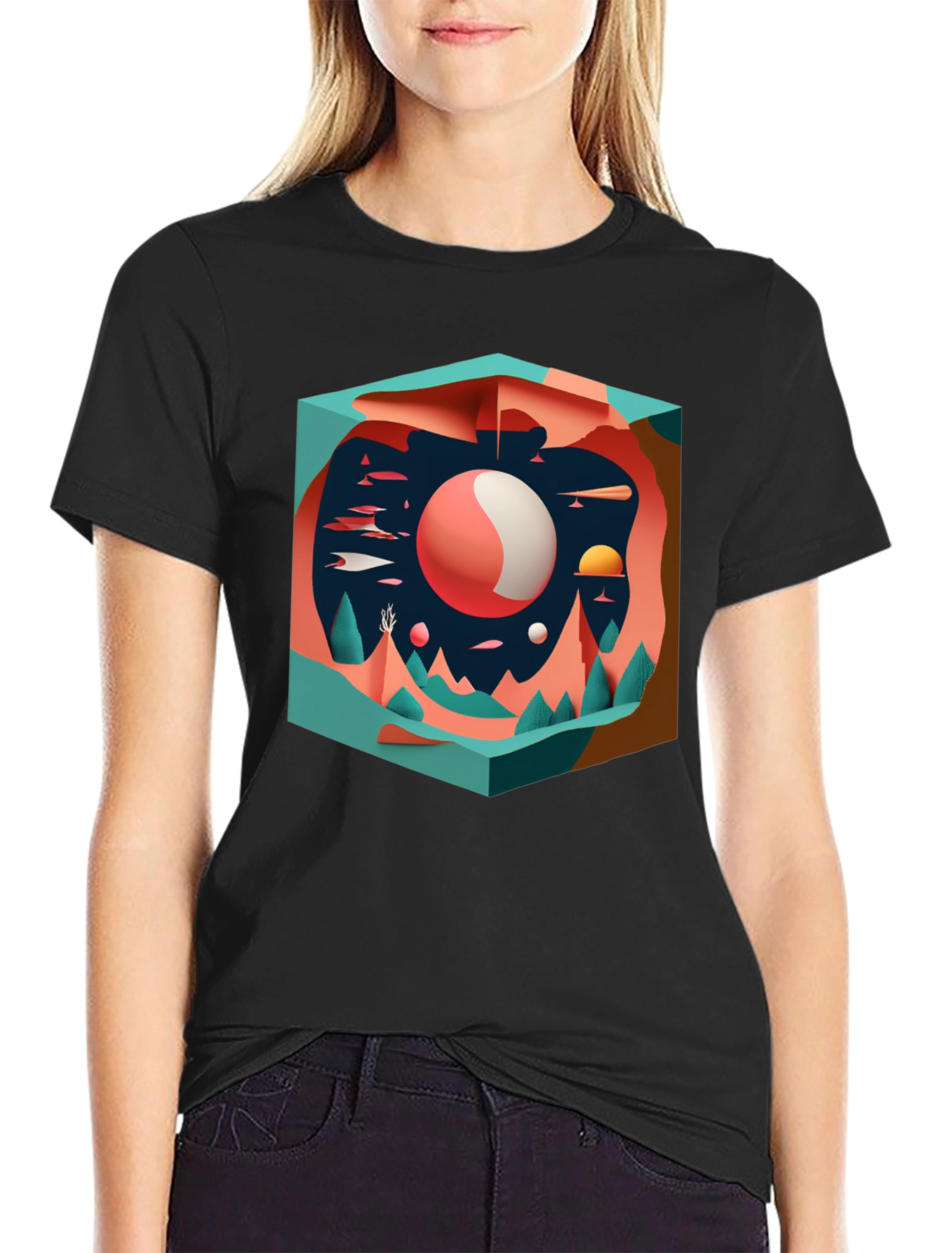 Abstract Landscape Graphic Tee