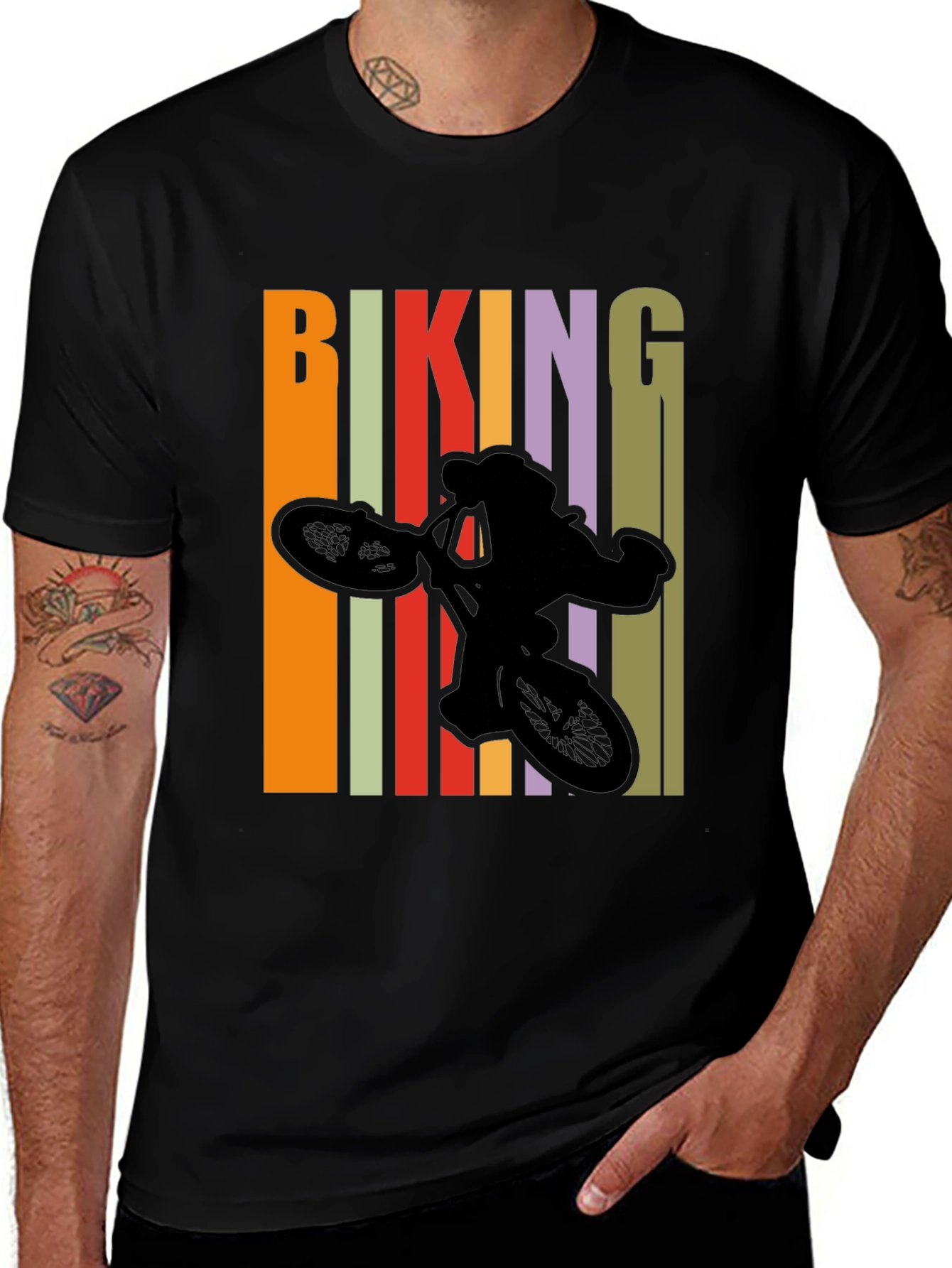 Biking T-Shirt - Retro Style Design